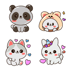 [LINE絵文字] Four legged friendsの画像