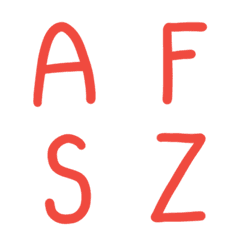 [LINE絵文字] A-Z Red V.1の画像