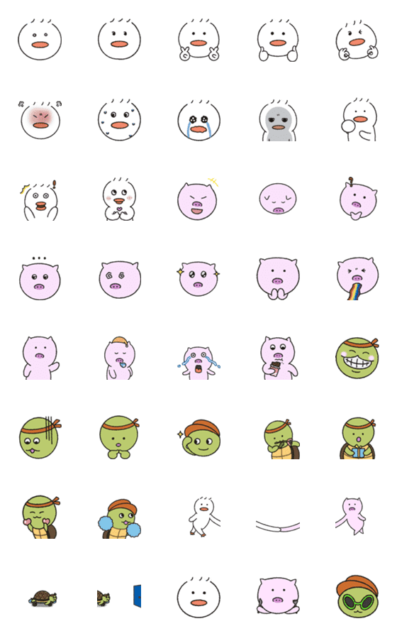 [LINE絵文字]Oh My Duck-Nice Emojiの画像一覧