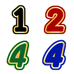 [LINE絵文字] Classic number gold emoji 4の画像