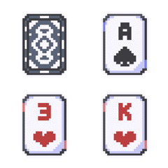 [LINE絵文字] Pixel Poker Card 01S/Hの画像