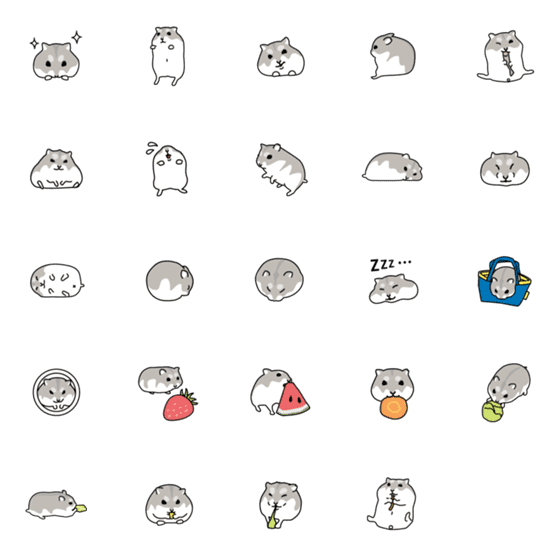 [LINE絵文字]hamster_tabetaiの画像一覧