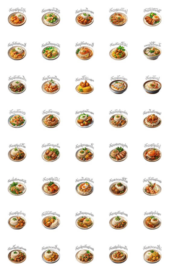 [LINE絵文字]Food Menu: Eat Deliciously(Emoji)Dukdik3の画像一覧