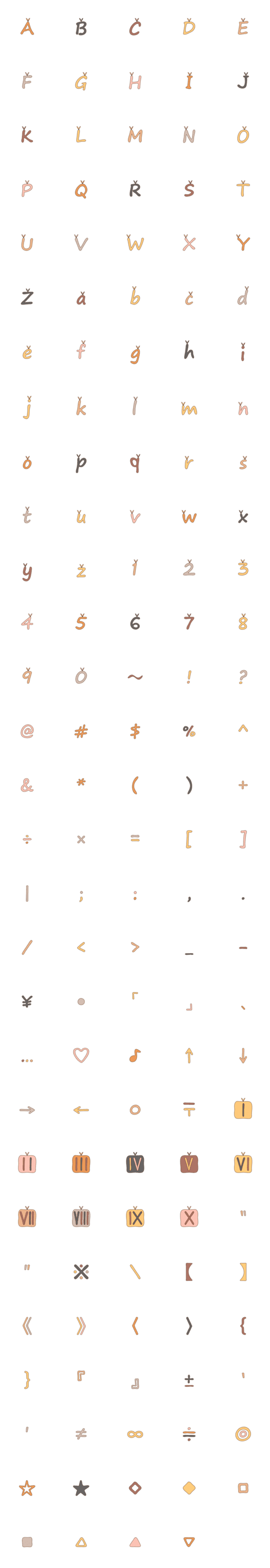 [LINE絵文字]LO WEI LO_no.5(alphabet/numbe/symbol)の画像一覧