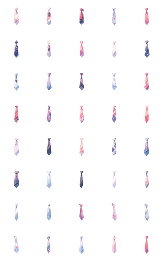 [LINE絵文字]Different colored necktiesの画像一覧