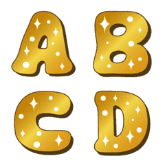 [LINE絵文字] Starry Gold Fontの画像