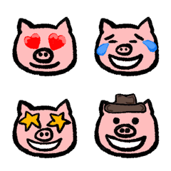 [LINE絵文字] Pig basic emojiの画像