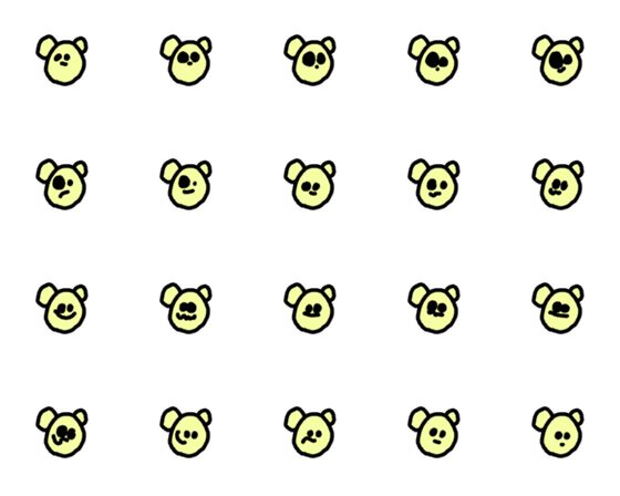 [LINE絵文字]Ugly Pixel Bearの画像一覧