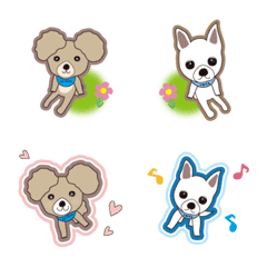 [LINE絵文字] Dogs Kotaro and Keichanの画像