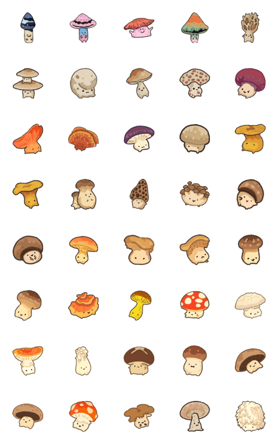 [LINE絵文字]Mushroom Friendの画像一覧