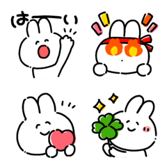 [LINE絵文字] ⚫︎⚫︎⚫︎かわいい＊うさぎさん⚫︎⚫︎⚫︎の画像