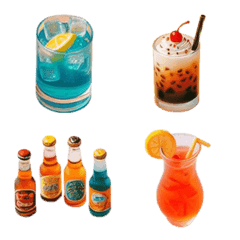 [LINE絵文字] Colorful Mini Drink Fiesta1の画像