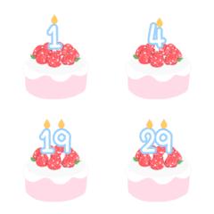 [LINE絵文字] Number birthday By mumulaの画像