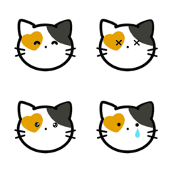 [LINE絵文字] 【毎日使える】シンプル◎三毛猫さんの画像