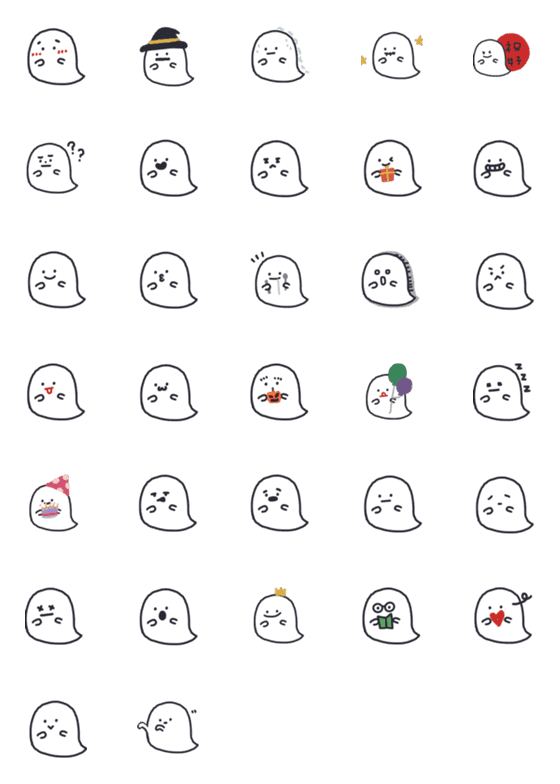 [LINE絵文字]The daily life of a ghost coupleの画像一覧