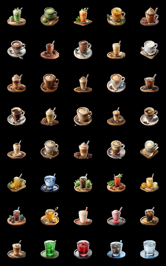 [LINE絵文字]Drink Menu:Eat Deliciously(Emoji)Dukdik2の画像一覧