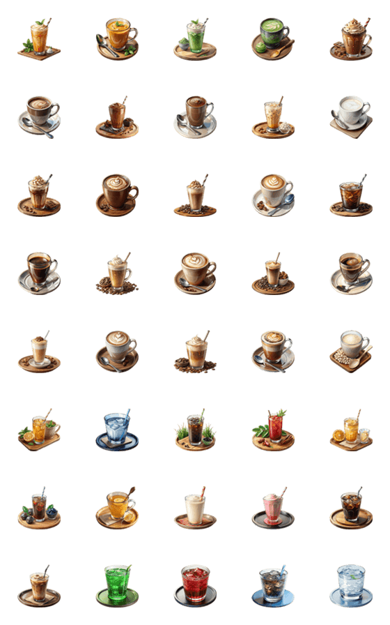 [LINE絵文字]Drinks Menu : Eat Deliciously (Emoji) 2の画像一覧