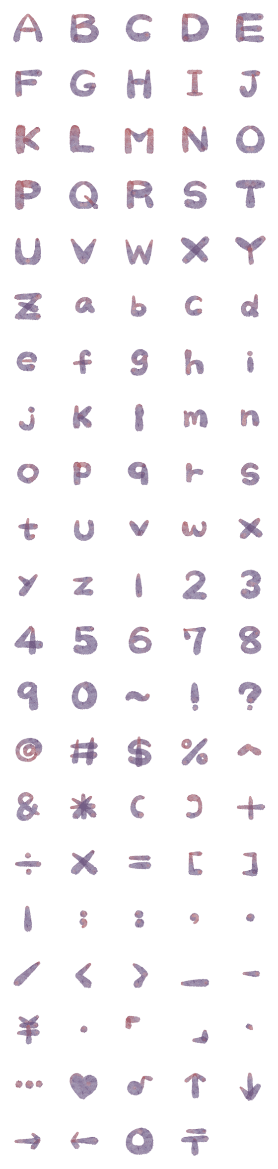 [LINE絵文字]Water letter number symbols4の画像一覧