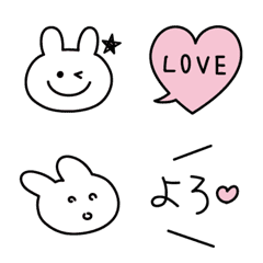 [LINE絵文字] ゆるかわウサギの絵文字2の画像