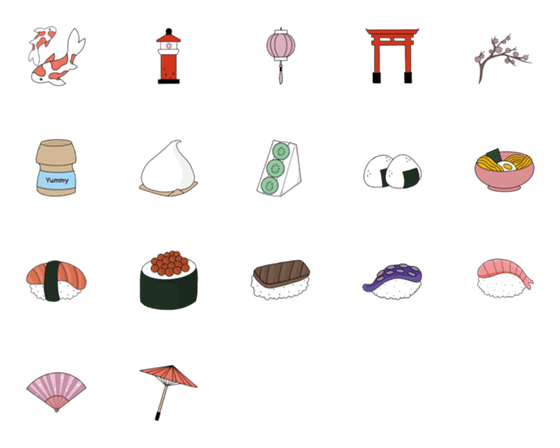 [LINE絵文字]Sushi modeの画像一覧