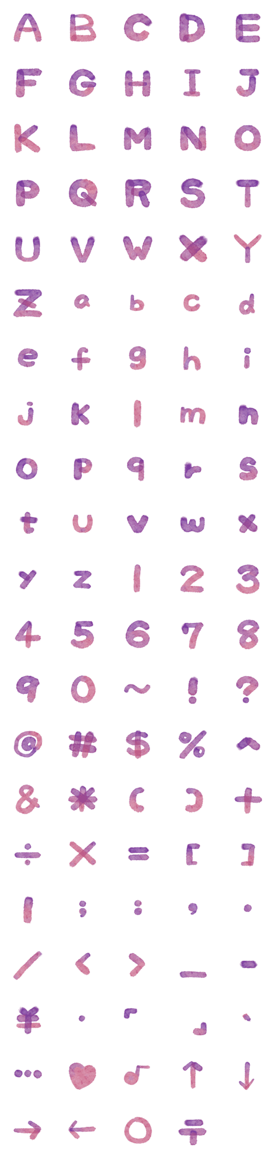 [LINE絵文字]Water letter number symbols9の画像一覧