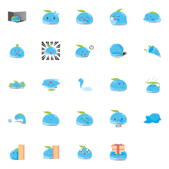 [LINE絵文字]Leaf Slime 3の画像一覧