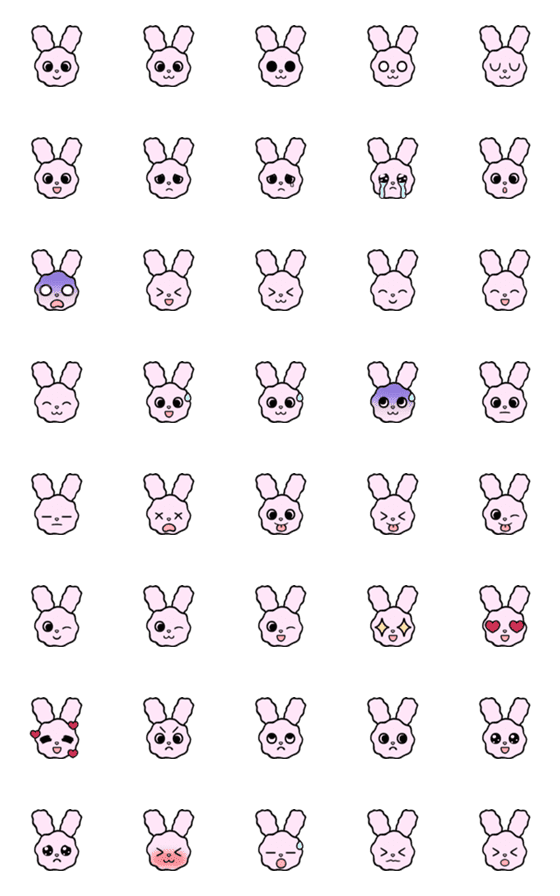 [LINE絵文字]Fluffibun Emoji 1の画像一覧