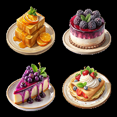 [LINE絵文字] Dessert Menu:Eat Delicious(Emoji)Dukdik2の画像