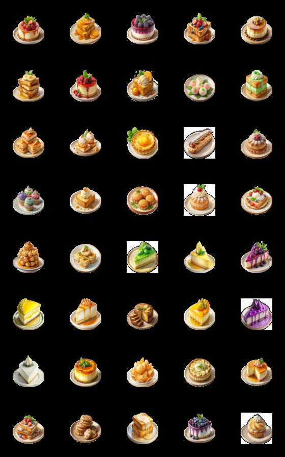 [LINE絵文字]Dessert Menu:Eat Delicious(Emoji)Dukdik2の画像一覧