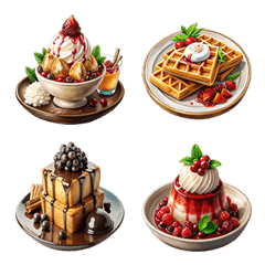 [LINE絵文字] Dessert Menu : Eat Delicious (Emoji)の画像