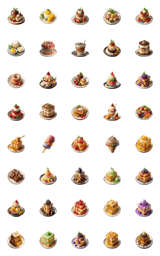 [LINE絵文字]Dessert Menu : Eat Delicious (Emoji)の画像一覧