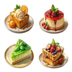 [LINE絵文字] Dessert Menu : Eat Delicious (Emoji) 2の画像