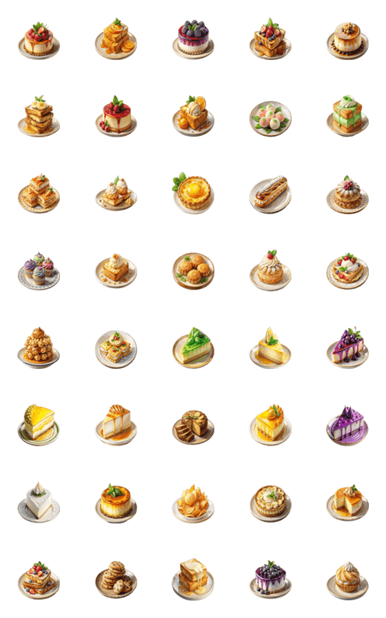 [LINE絵文字]Dessert Menu : Eat Delicious (Emoji) 2の画像一覧