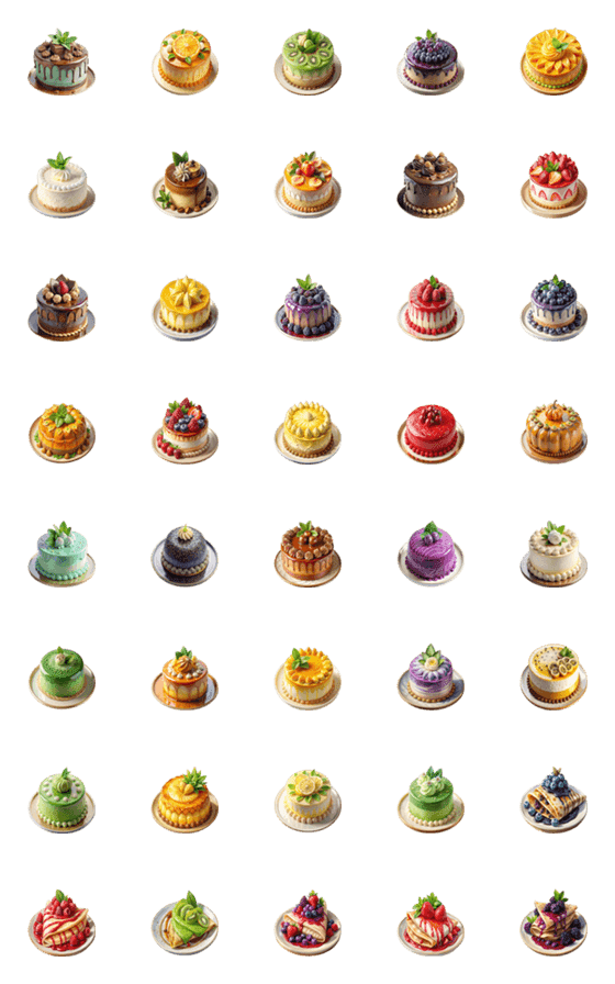 [LINE絵文字]Dessert Menu : Eat Delicious (Emoji) 4の画像一覧