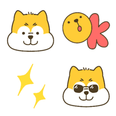 [LINE絵文字] ころころフェイスな柴犬の絵文字の画像