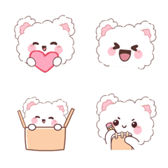 [LINE絵文字] Cotton Balls (Emoji)の画像