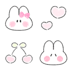 [LINE絵文字] ♡かわいいうさぎさん♡の画像