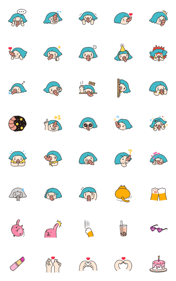 [LINE絵文字]Sara's emojis. ep1の画像一覧