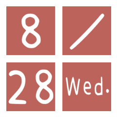 [LINE絵文字] Calendar//RED//Diary/Date/Memo/usefulの画像