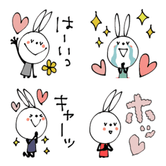 [LINE絵文字] mottoのvうさぎ絵文字♡♡の画像