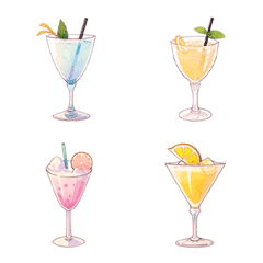 [LINE絵文字] Champagne and Cocktailsの画像