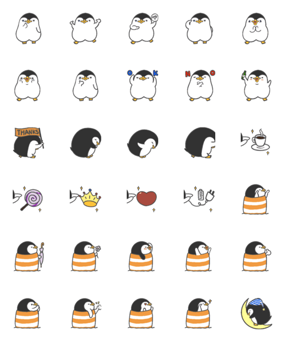 [LINE絵文字]BLUEEYES- polite penguinの画像一覧