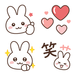 [LINE絵文字] 毎日使えるうさぎちゃんの絵文字の画像