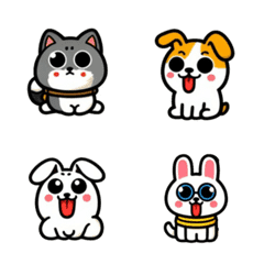 [LINE絵文字] Collection cute animals with good moods1の画像