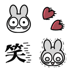 [LINE絵文字] ■クマうさぎ◉◉震える視線 (静止版)の画像