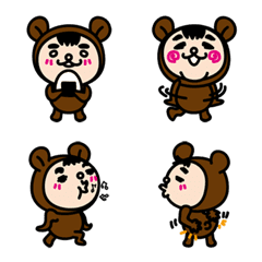 [LINE絵文字] クマのみっちゃん 絵文字の画像