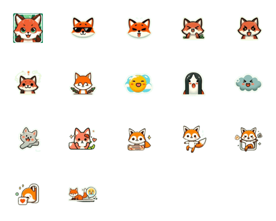 [LINE絵文字]FOX01の画像一覧