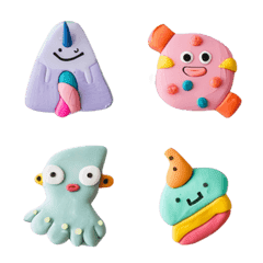 [LINE絵文字] cute monsters clay #2の画像