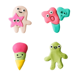 [LINE絵文字] cute monsters clay #3の画像