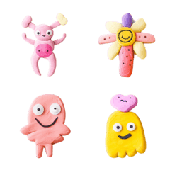 [LINE絵文字] cute monsters clay #4の画像